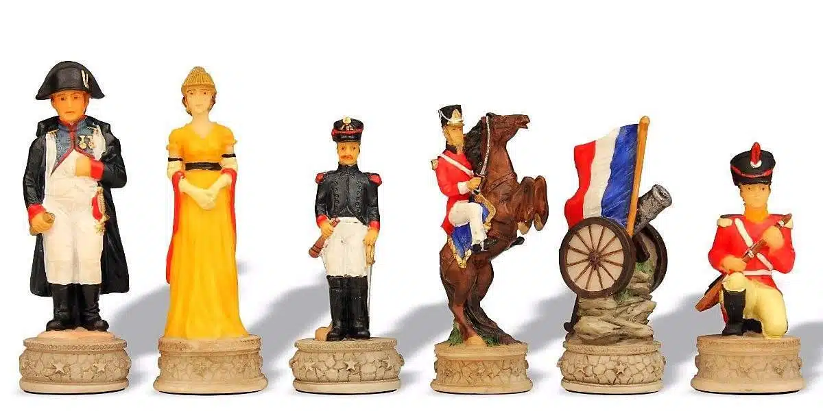 Jeu d'Echecs en Résine "Bataille de Waterloo"