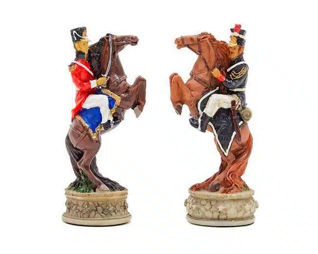 Cavaliers de la bataille de Waterloo, pièces en résine peintes à la main