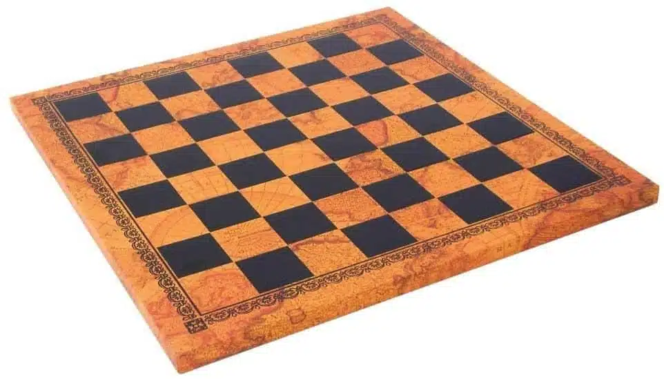 Echiquier Brun en Similicuir et Jeu d'Echecs Staunton en Bois et Métal – Image 13