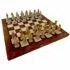 Ensemble Jeu d'Echecs Buste Médieval en Etain et Echiquier en Marbre