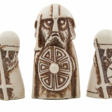 Jeu Viking - Hnefatafl - Pièces en résine & Surface de jeu en Lin