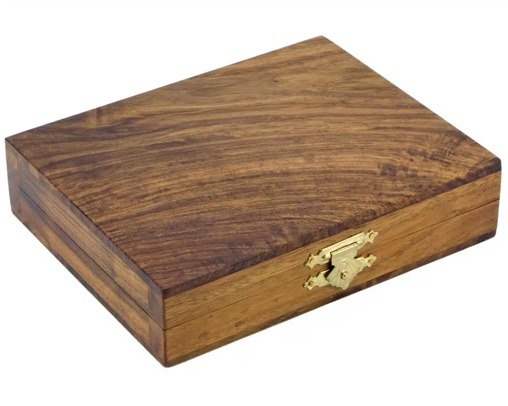 Jeu de Dames en coffret en Bois de Sheesham et Bois de Buis