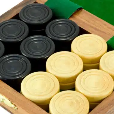 Jeu de Dames en coffret en Bois de Sheesham et Bois de Buis