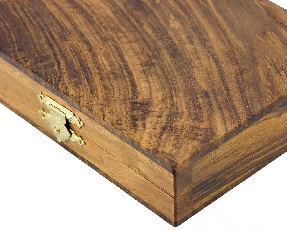 Jeu de Dames en coffret en Bois de Sheesham et Bois de Buis