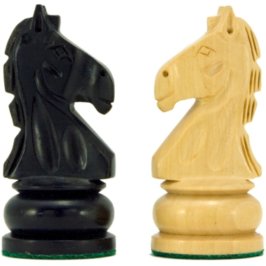 Jeu d'Échecs en Bois de Buis et Bois de Buis ébonisé séries Emerald