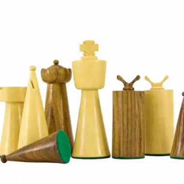 Jeu d'Échecs Art Déco en Bois de Sheesham et Bois de Buis