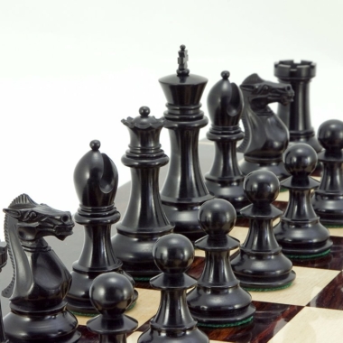 Jeu d'Échecs Staunton en Bois de Buis et d'Ébène séries Sandringham