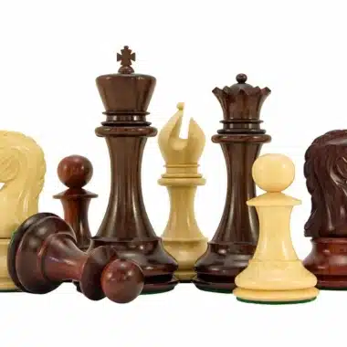 Jeu d'Échecs de Luxe série Eminence en Bois de Rose et Bois de Buis