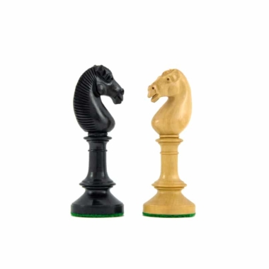 Jeu d'Échecs Nord Upright en Bois d'Ébène et Bois de Buis