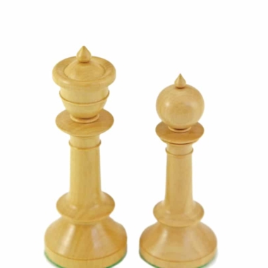 Jeu d'Échecs Nord Upright en Bois d'Ébène et Bois de Buis