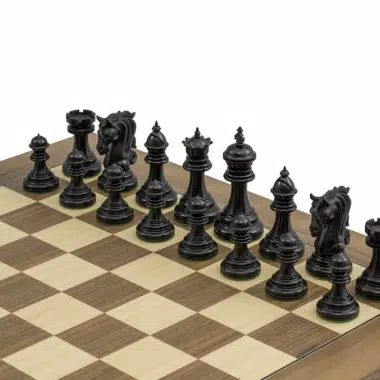 Jeu d'Échecs Kingsgate en Bois d'Ébène et Bois de Buis