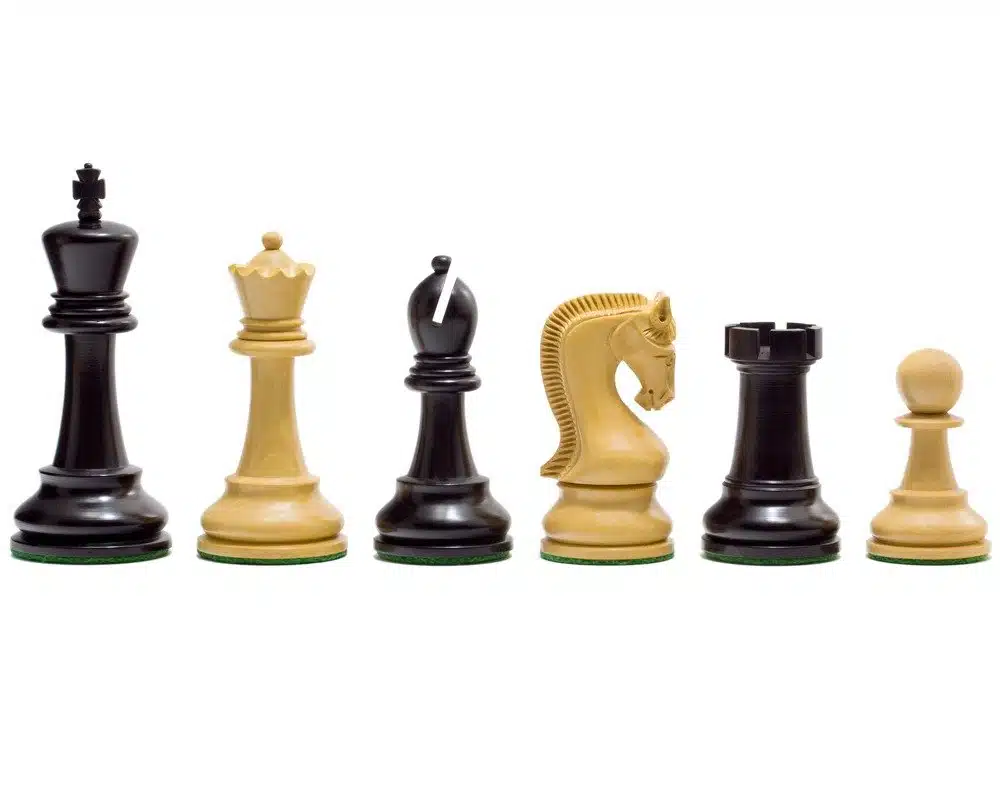Jeu d'Échecs série Leningrad en Bois de Buis et Bois de Buis ébonisé