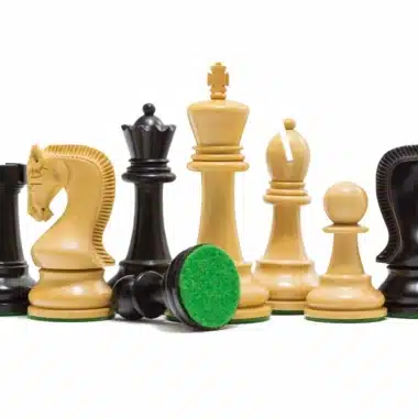 Jeu d'Échecs série Leningrad en Bois de Buis et Bois de Buis ébonisé