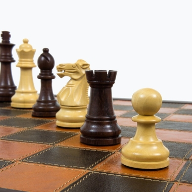 Jeu d'Échecs Modica en Bois de Rose et Bois de Buis