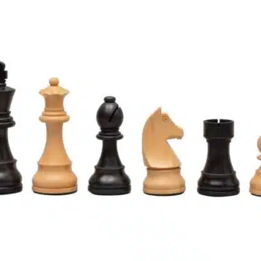 Jeu d'Échecs Down Head en Bois de Buis et Bois de Buis ébonisé