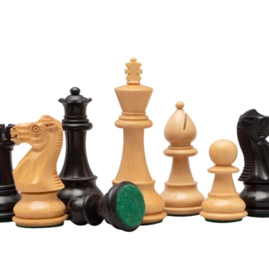 Jeu d'Échecs Staunton Classique en Bois de Buis et Bois de Buis ébonisé