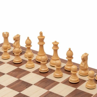 Jeu d'Échecs Staunton Classique en Bois d'Acacia et Bois de Buis