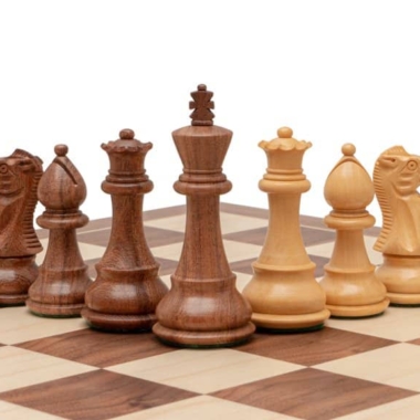 Jeu d'Échecs Staunton Classique en Bois d'Acacia et Bois de Buis