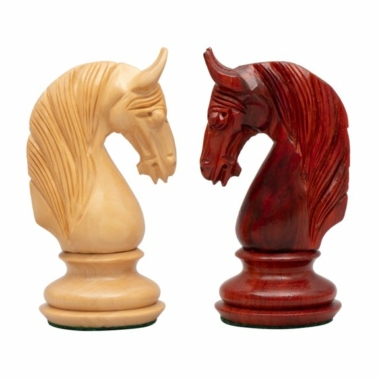 Jeu d'Échecs Blackburne de Luxe en Bois de Padouk et Bois de Buis