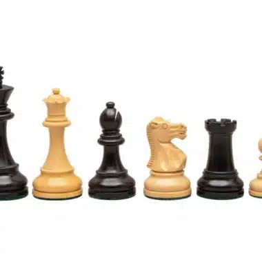 Jeu d'Échecs Anglais en Bois de Buis et Bois de Buis ébonisé