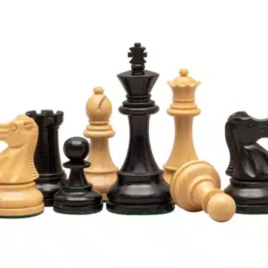 Jeu d'Échecs Anglais en Bois de Buis et Bois de Buis ébonisé