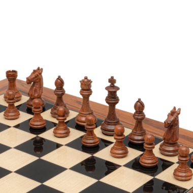 Jeu d'Échecs Italien Trapani en Bois d'Acacia et Bois de Buis