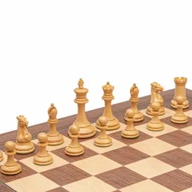 Jeu d'Échecs Rochester en Bois de Buis et d'Ébène