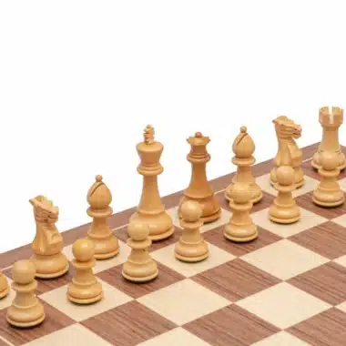 Jeu d'échecs Classic Staunton de luxe - Échiquier en bois de rose et noyer & Pièces en Acacia et Bois de Buis