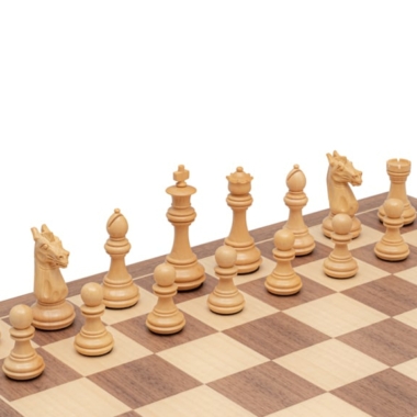 Jeu d'échecs Trapani - Échiquier en Erable et Noyer & Pièces en Acacia et Bois de Buis