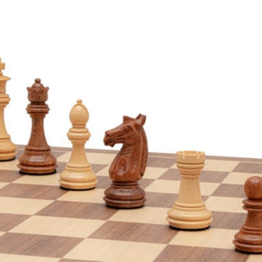 Jeu d'échecs Trapani - Échiquier en Erable et Noyer & Pièces en Acacia et Bois de Buis