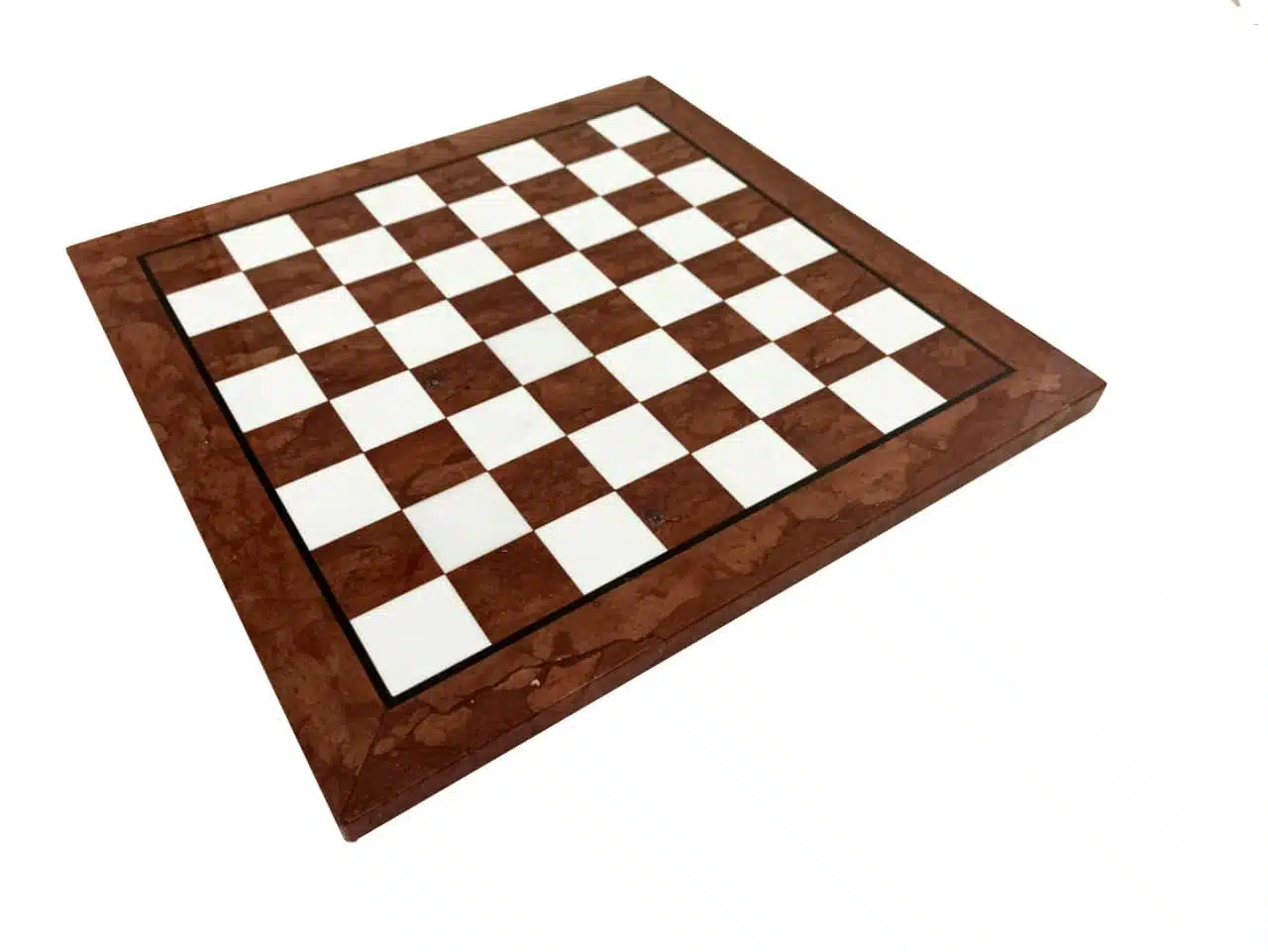 Ensemble Jeu d'Echecs Buste Médieval en Etain et Echiquier en Marbre – Image 4