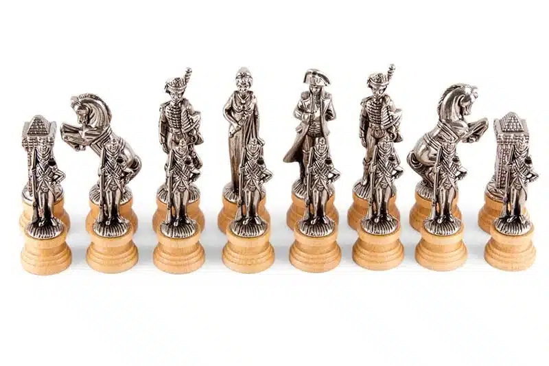 Figurines Pieces Echecs Napoléon et Echiquier Noir avec Rangement – Image 3