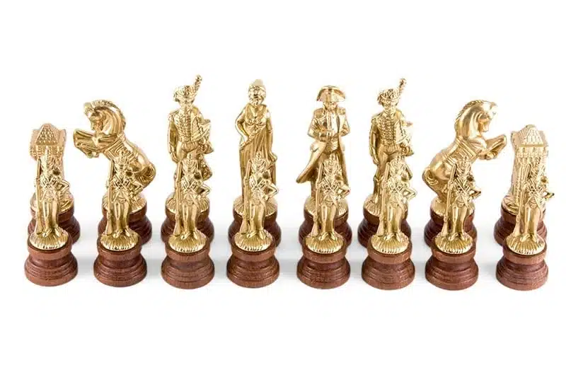 Figurines Pieces Echecs Napoléon et Echiquier Noir avec Rangement – Image 2