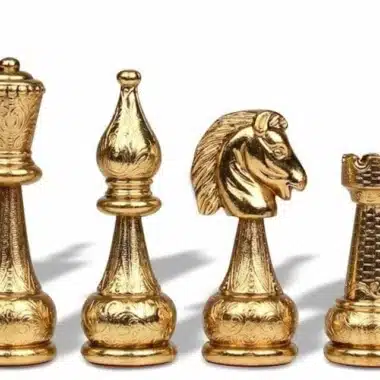 Jeu d'Échecs Flowered - Échiquier - Backgammon et Jeu de dames en similicuir avec rangement & Pièces d'échecs en métal – Image 6