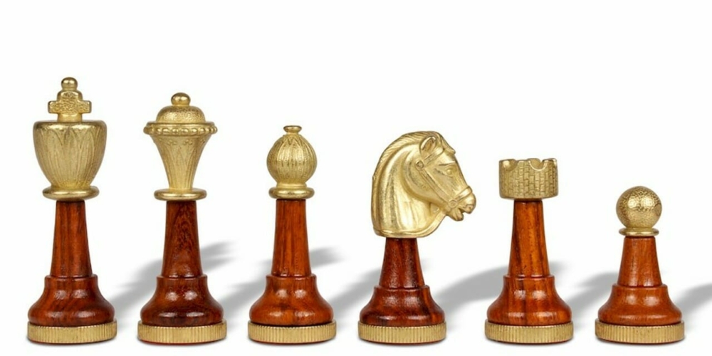 Jeu d'Échecs Classique - Échiquier en bois et Albâtre de Toscane avec tiroir & Pièces en métal et bois