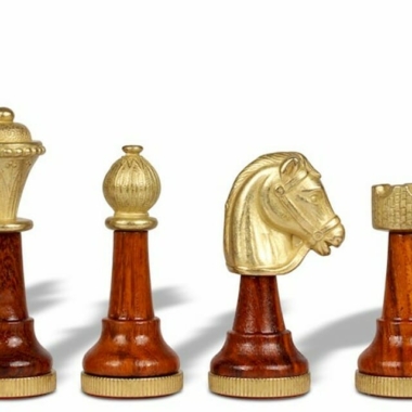 Jeu d'Échecs Classique - Échiquier en bois et Albâtre de Toscane avec tiroir & Pièces en métal et bois