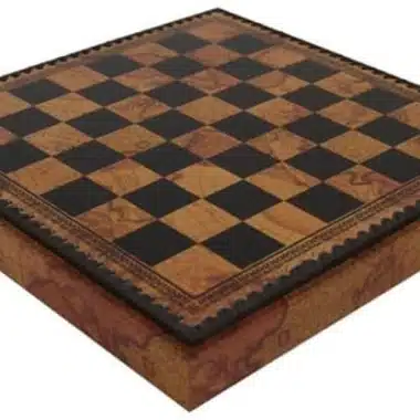 Jeu d'Échecs Romains vs Barbares - Échiquier - Backgammon et Jeu de dames en similicuir avec rangement & Pièces en métal