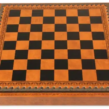 Jeu d'Échecs Cute Flowered - Échiquier et Jeu de dames en similicuir & Pièces en métal
