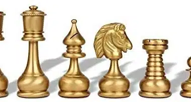 Jeu d'Échecs Grand ensemble Perse en laiton massif