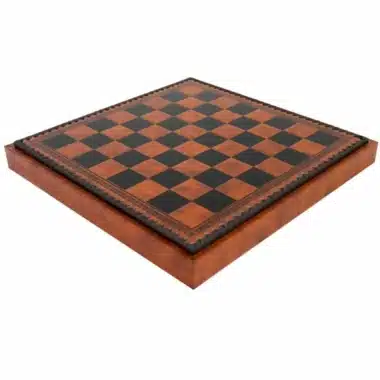 Jeu d'Échecs Classique - Échiquier - Backgammon et Jeu de dames en similicuir avec rangement & Pièces en bois et métal