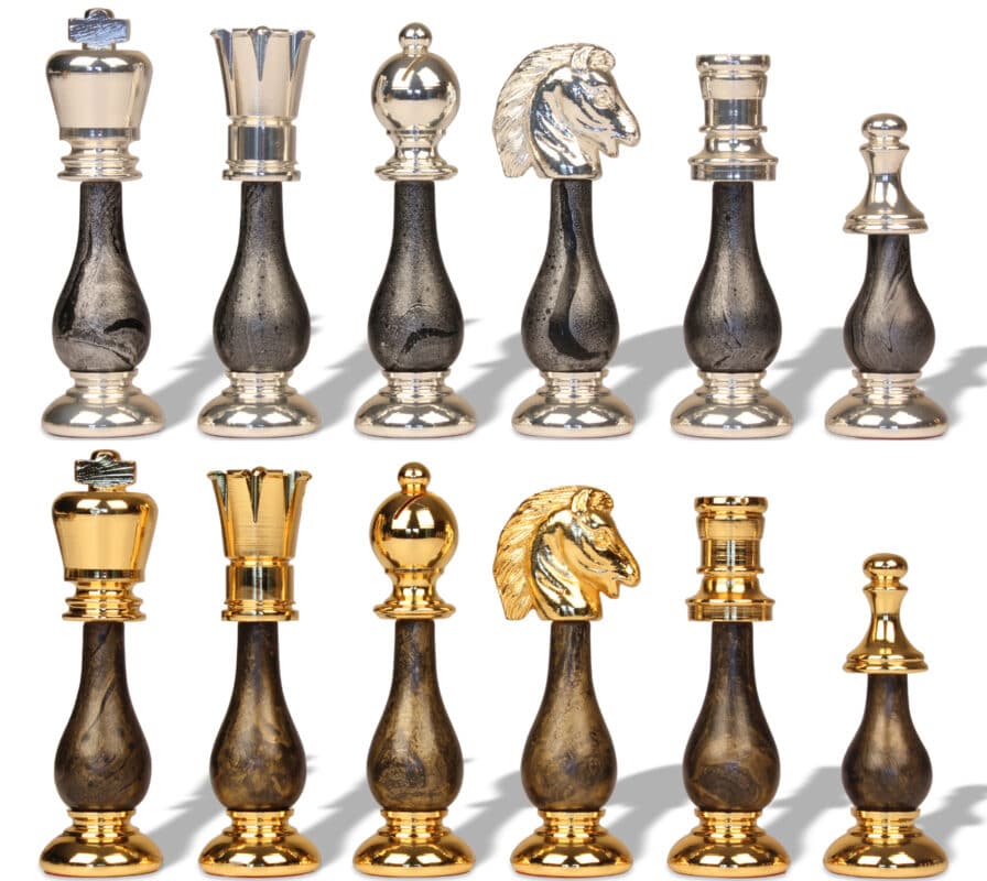 Jeu D'échecs En Bois Et Pions Métal – Plateau 26×26 – Occasion