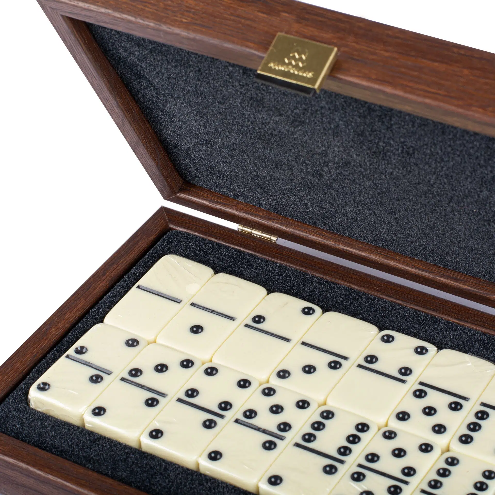Set de Domino Camel - Coffret en Bois et en Similicuir – Image 3