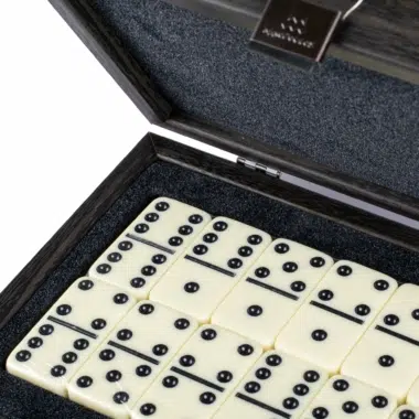 Set de Domino Noir - Coffret en Bois – Image 3