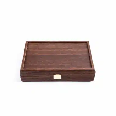 Set de Domino - Coffret en Bois de Noyer Foncé