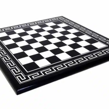 Jeu d'Echecs Arabesque - Échiquier en Bois Cadre Grec Noir & Jeu d'Échecs en Bois et Métal – Image 5