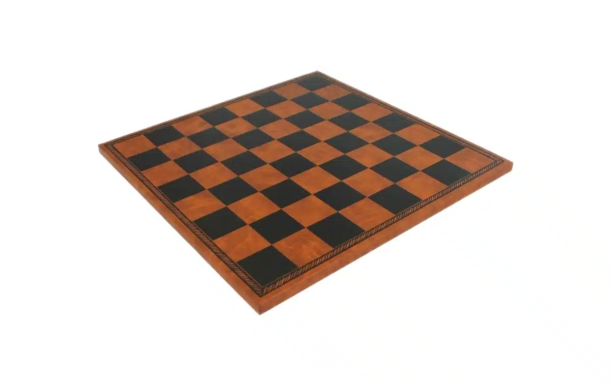 Jeu d'Echecs Fantasy Eau vs Feu en Résine et Échiquier en Similicuir Marron et Noir – Image 9