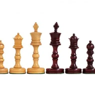 Jeu d'Echecs et Échiquier en Bois de Rose Foncé – Image 5