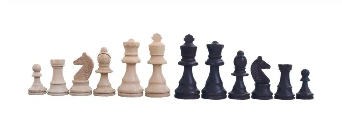 Jeu d'Echecs en Bois Staunton et Échiquier Alphanumérique en Bois de Noyer et Érable avec Coffret de Rangement – Image 5