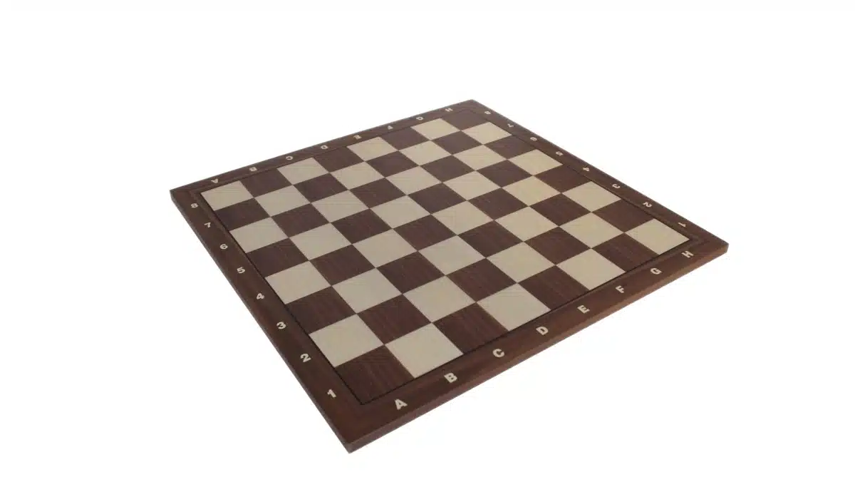 Jeu d'Echecs en Bois Staunton et Échiquier Alphanumérique en Bois de Noyer et Érable avec Coffret de Rangement – Image 6