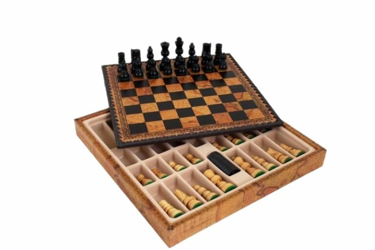 Jeu D'Échecs En Bois 47cm - Plateau Et Pièces - Très Bon État - Marque Générique